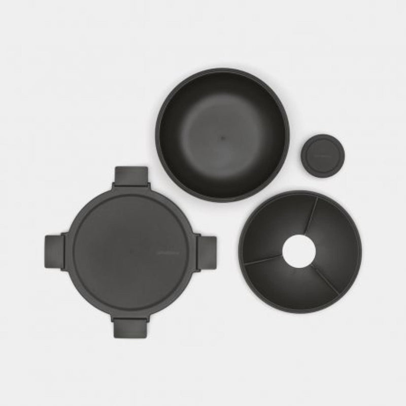 Afbeelding laden in galerijviewer, Brabantia make take saladebak 1,3l dark grey