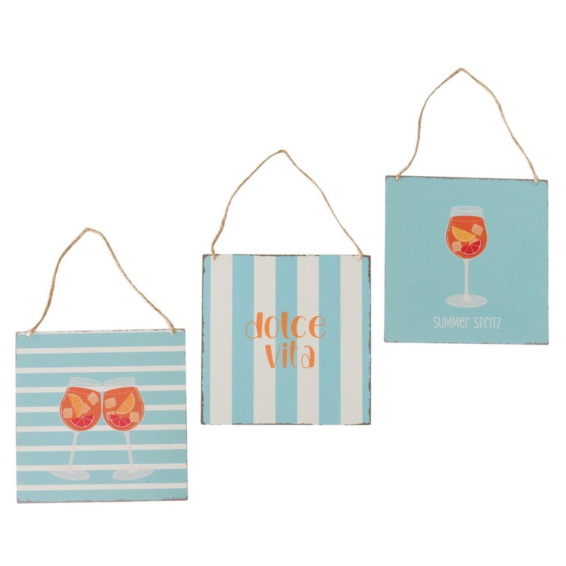 Afbeelding laden in galerijviewer, Boltze home wandbord summer spritz 20x20x0,5cm 3 assorti