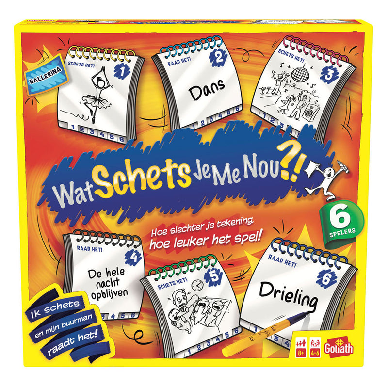 Afbeelding laden in galerijviewer, Goliath games goliath wat schets je me nou?! gezelschapsspel - 6 spelers
