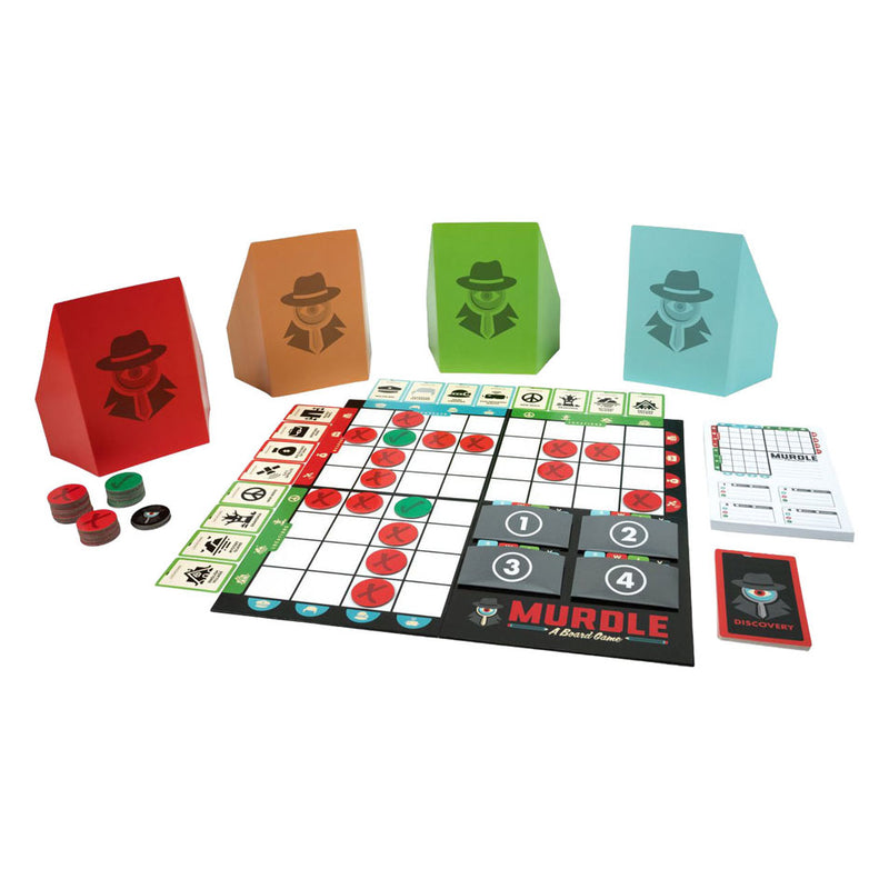 Afbeelding laden in galerijviewer, Goliath murdle het bordspel - breinbreker - bordspel - crime spel - deductief redeneren - 2 tot 4 spelers