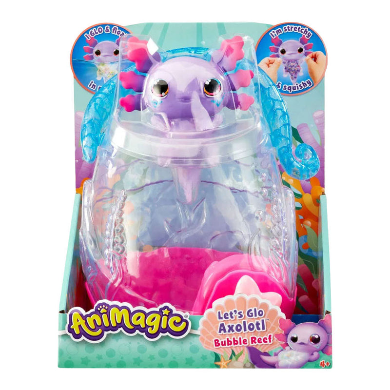 Afbeelding laden in galerijviewer, Goliath animagic let's glo axolotl aquarium - speelfiguur - lichtgevende axolotl - met eigen aquarium