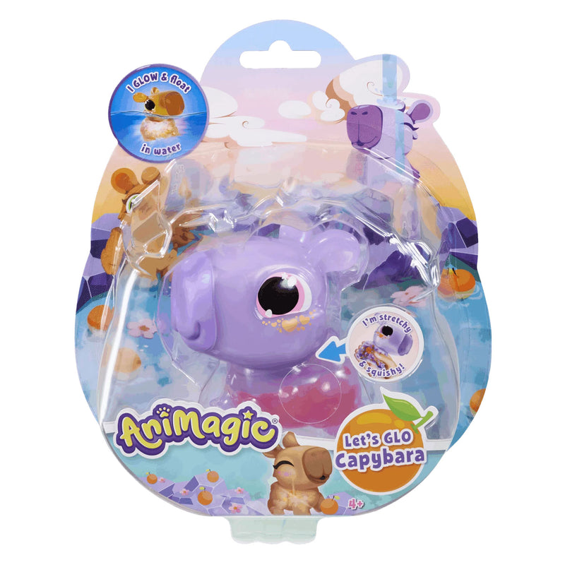 Afbeelding laden in galerijviewer, Goliath animagic let's glo capybara purple - speelfiguur - lichtgevende capybara