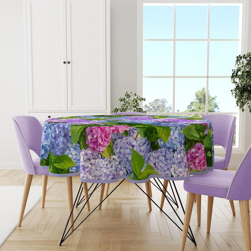 Afbeelding laden in galerijviewer, Wicotex tafelzeil rond hortensia 160cm