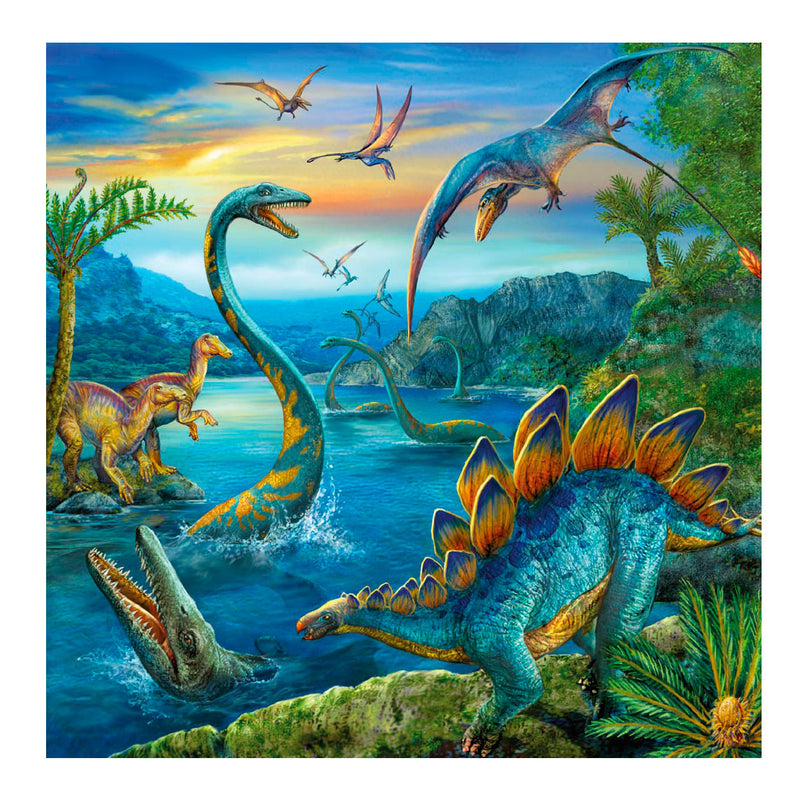 Afbeelding laden in galerijviewer, Ravensburger puzzel dinosauriërs 3x49 stuks