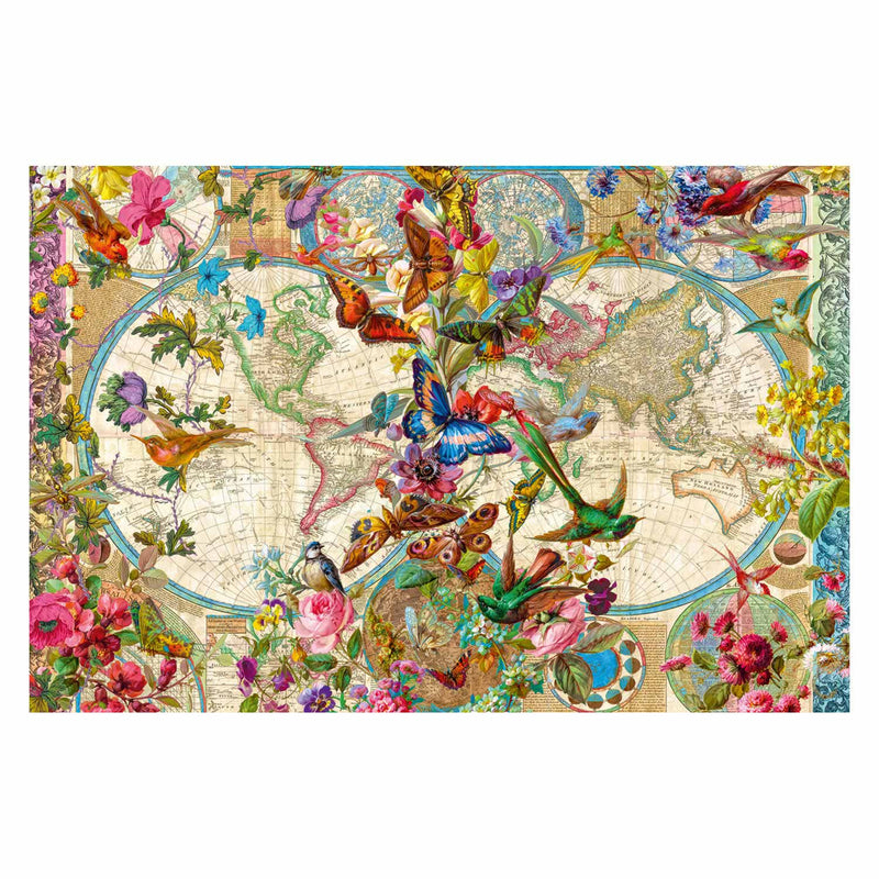 Afbeelding laden in galerijviewer, Ravensburger puzzel flora en fauna wereldkaart - legpuzzel - 2000 stukjes
