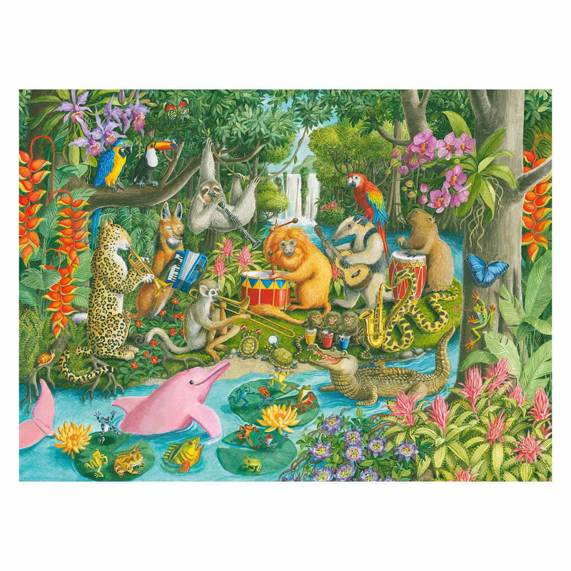 Afbeelding laden in galerijviewer, Ravensburger puzzel het jungle-orkest - legpuzzel - 100 xxl stukjes