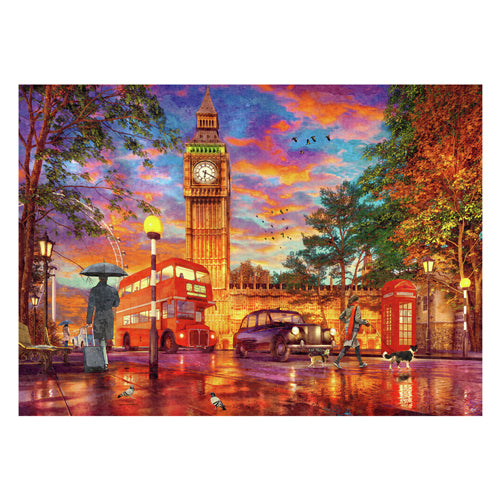 Afbeelding laden in galerijviewer, Ravensburger legpuzzel zonsondergang op parliament square, londen, 1000st.