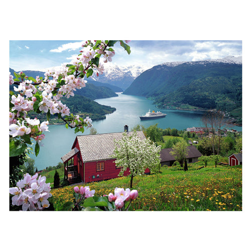 Afbeelding laden in galerijviewer, Ravensburger puzzel scandinavische idylle - legpuzzel 500 stukjes landschap.