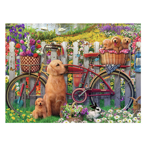 Afbeelding laden in galerijviewer, Ravensburger puzzel honden tuin - legpuzzel 500 stukjes dieren.