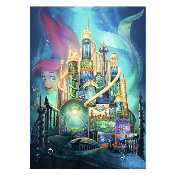 Afbeelding laden in galerijviewer, Ravensburger legpuzzel disney castles ariel, 1000st.