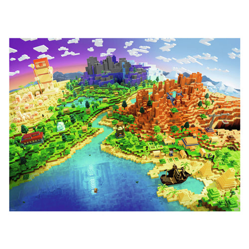 Afbeelding laden in galerijviewer, Ravensburger legpuzzel world of minecraft, 1500st.