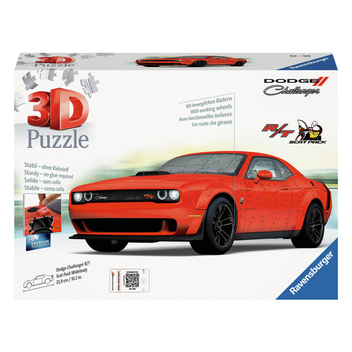 Afbeelding laden in galerijviewer, Ravensburger 3d puzzel dodge chall.r t scat pack, 108st.