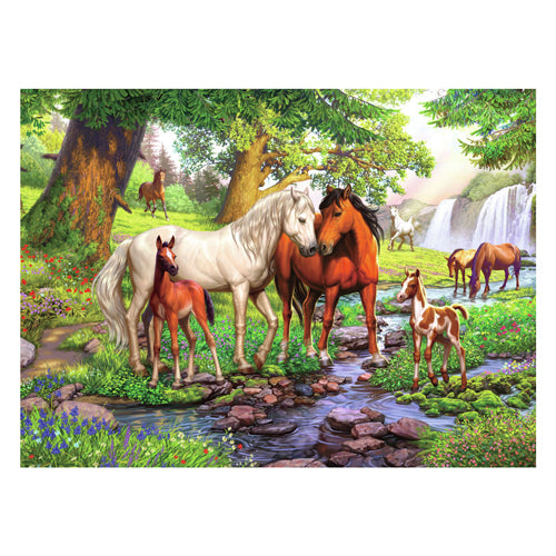 Afbeelding laden in galerijviewer, Ravensburger puzzel wilde paarden bij de rivier 300 stukjes