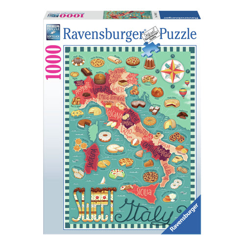 Afbeelding laden in galerijviewer, Ravensburger legpuzzel map of italy sweet, 1000st.