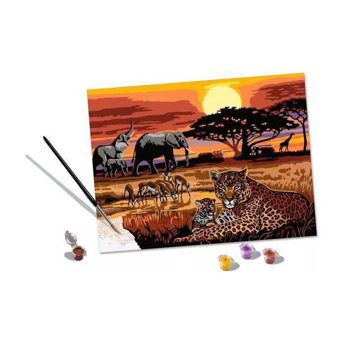 Afbeelding laden in galerijviewer, Ravensburger creart schilderen op nummer - savannah landscapes