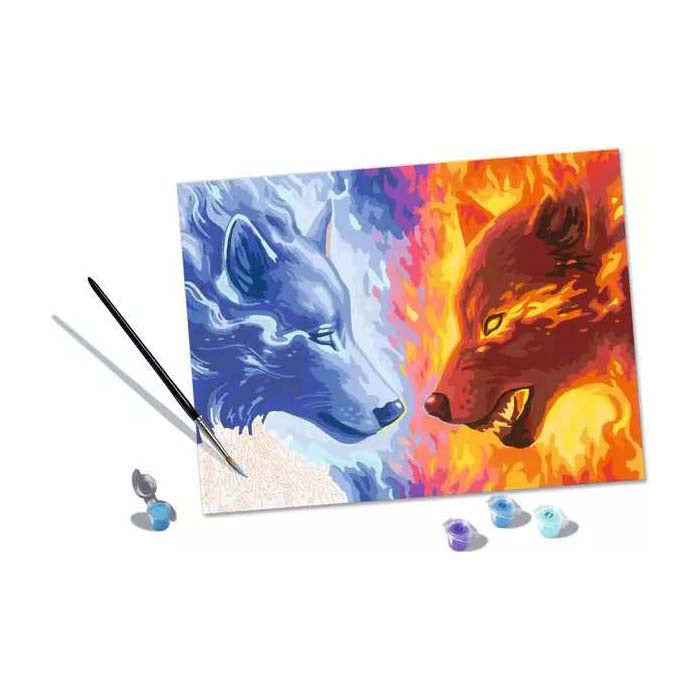 Afbeelding laden in galerijviewer, Ravensburger creart schilderen op nummer - fire and ice