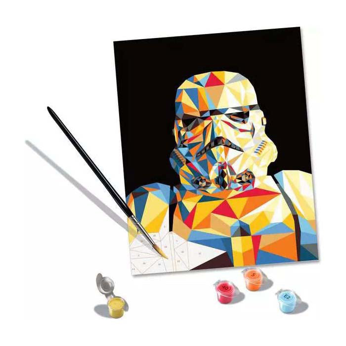 Afbeelding laden in galerijviewer, Ravensburger schilderen op nummer star wars stormtrooper creatief pakket.