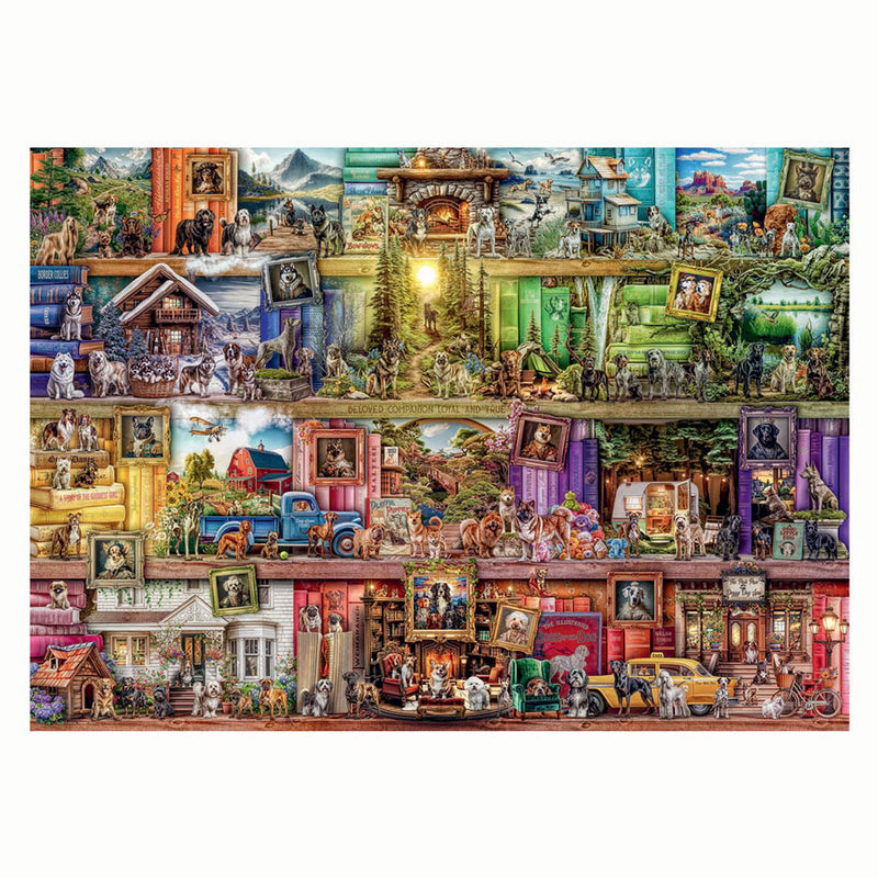 Afbeelding laden in galerijviewer, Ravensburger legpuzzel the library of dogs, 1000st.