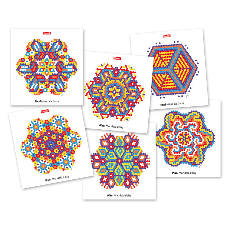 Afbeelding laden in galerijviewer, Quercetti pixel art mandala, 1200 pins