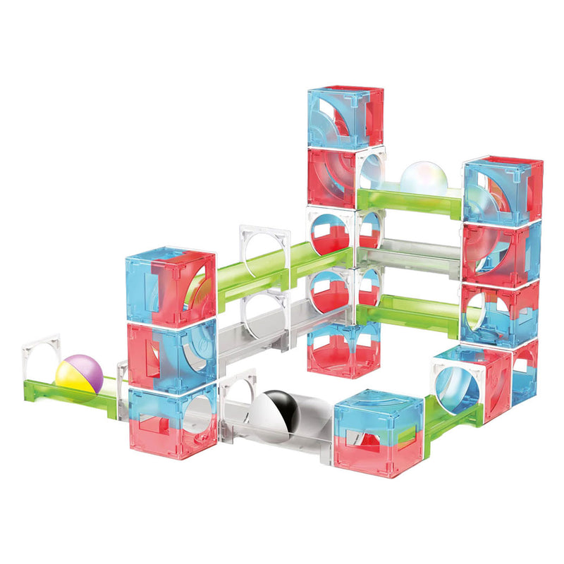 Afbeelding laden in galerijviewer, Quercetti knikkerbaan cuboga - 70-delig bouwspeelgoed voor kinderen.