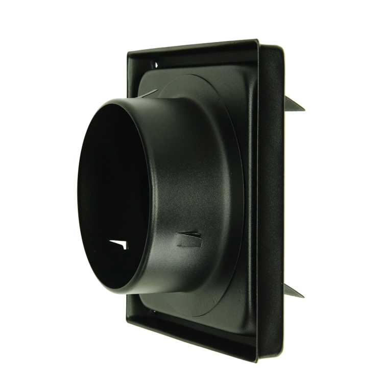Afbeelding laden in galerijviewer, Renson 1068946 - inbouw dampkaprooster 633 inox zwart (dia 125) | 2 stuks