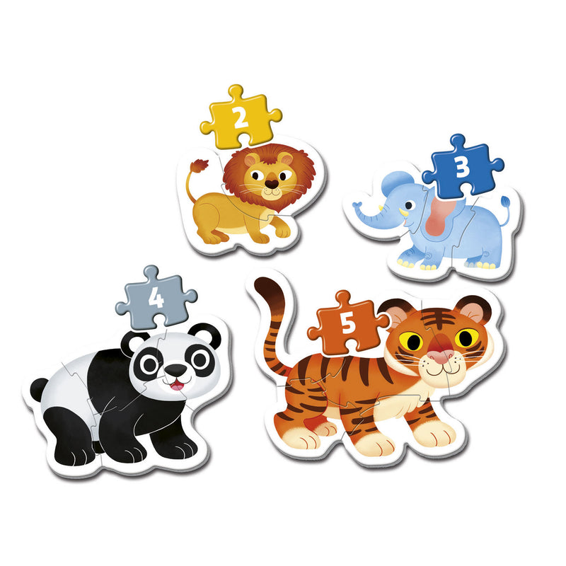 Afbeelding laden in galerijviewer, Clementoni puzzel 2-3-4-5 my first puzzel wild animals