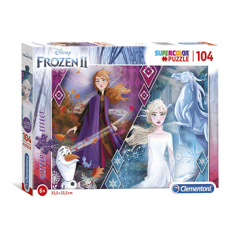Afbeelding laden in galerijviewer, Clementoni Glitter Puzzel Frozen 2, 104st.