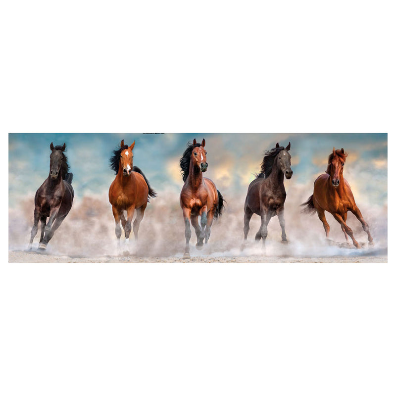 Afbeelding laden in galerijviewer, Clementoni Panorama Puzzel Paarden, 1000st.