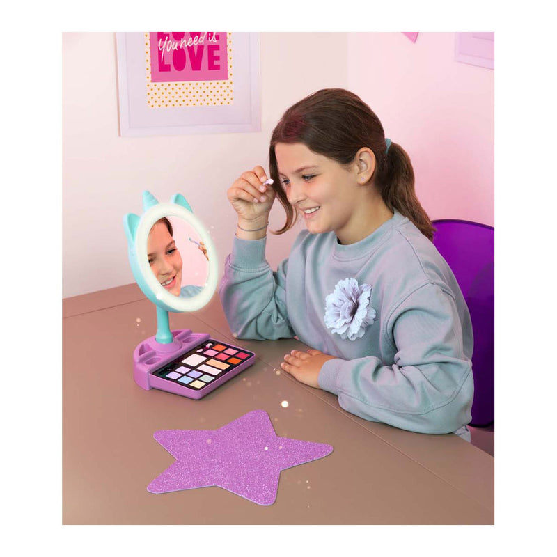 Afbeelding laden in galerijviewer, Clementoni crazy chic - lichtspiegel - make-up spiegel voor kinderen - make-up bewaren - vanaf 6 jaar