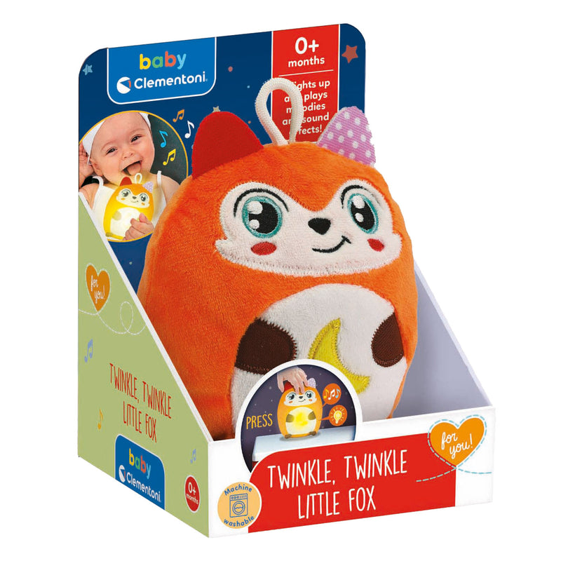 Afbeelding laden in galerijviewer, Clementoni baby twinkle winkle kleine vos knuffel nachtlamp
