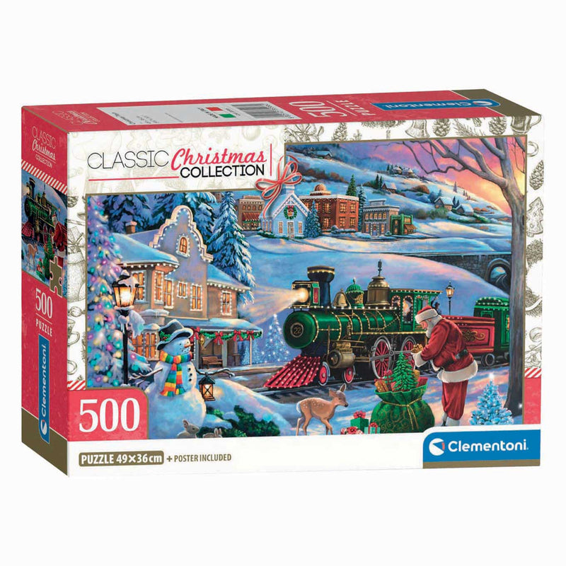 Afbeelding laden in galerijviewer, Clementoni legpuzzel kersttrein - 500st.