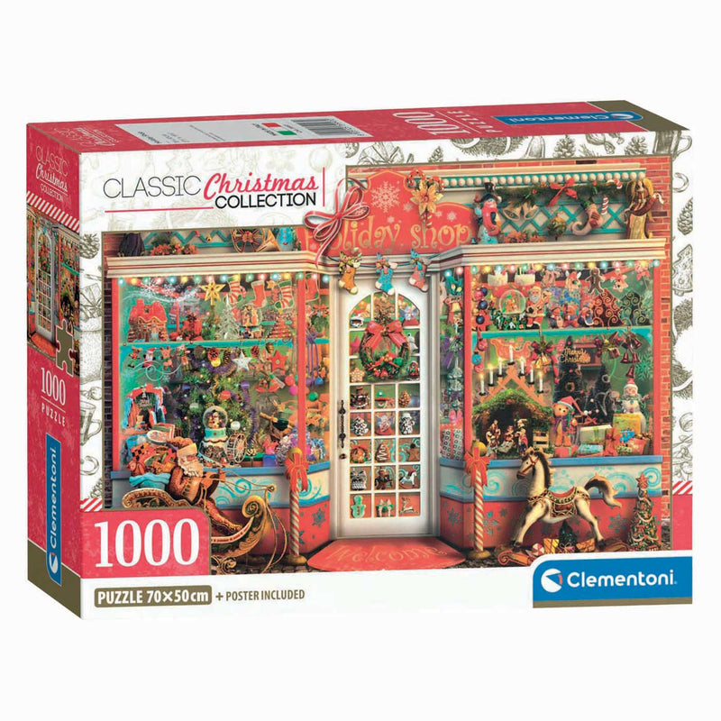 Afbeelding laden in galerijviewer, Clementoni legpuzzel kerstwinkel - 1000st.