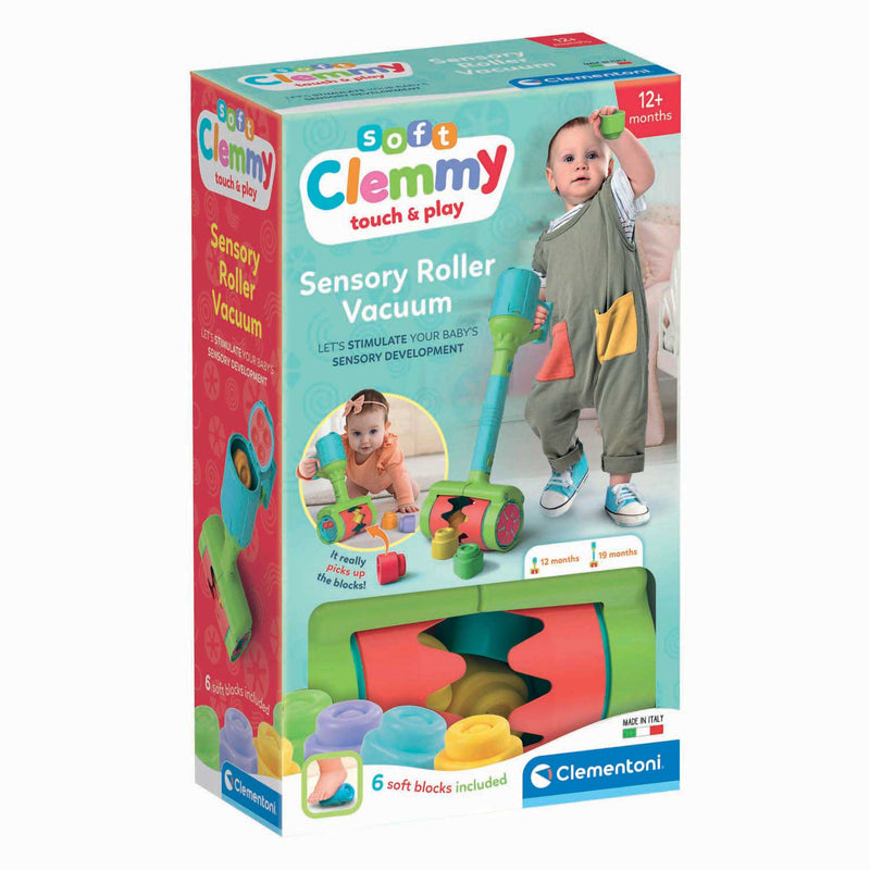 Afbeelding laden in galerijviewer, Clementoni soft clemmy stofzuiger met 6 blokken