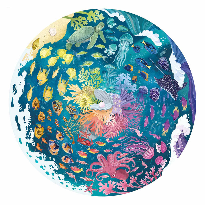 Afbeelding laden in galerijviewer, Ravensburger round puzzle circle of colors ocean and submarine - legpuzzel - 500 stukjes