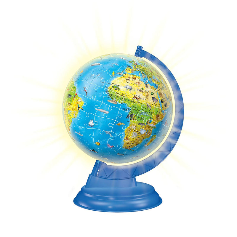 Afbeelding laden in galerijviewer, Ravensburger xxl kinder globe night edition engelstalig - 3d puzzel - 180 stukjes