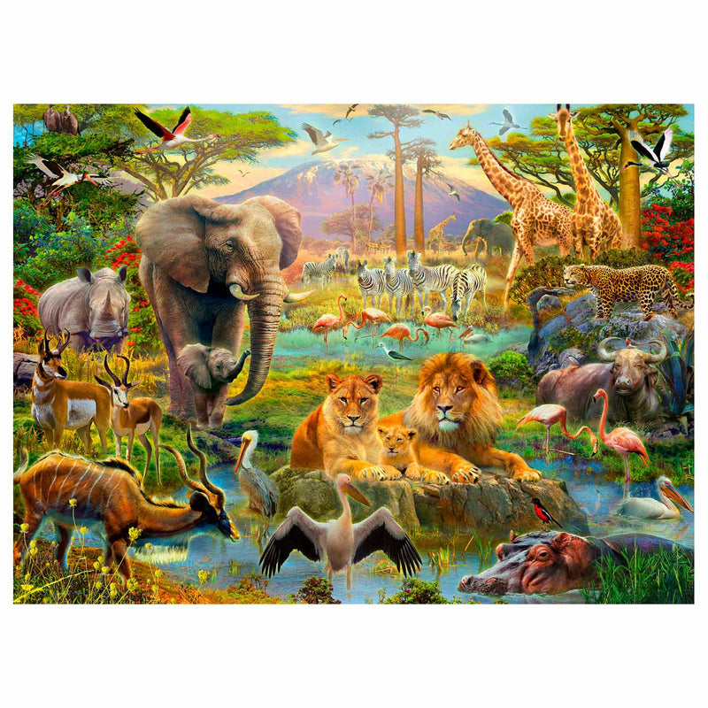 Afbeelding laden in galerijviewer, Ravensburger puzzel dieren van de savanne 200 stukjes