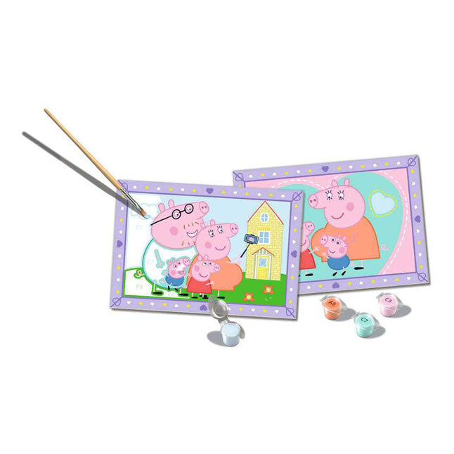 Afbeelding laden in galerijviewer, Ravensburger schilderen op nummer peppa pig familie creatief speelgoed.