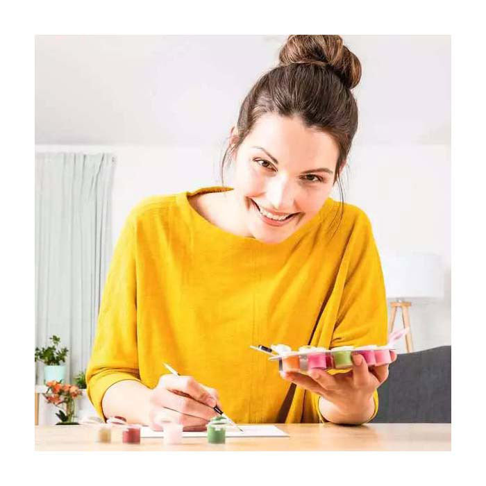 Afbeelding laden in galerijviewer, Ravensburger schilderen op nummer set - creatief schilderpakket ananas.