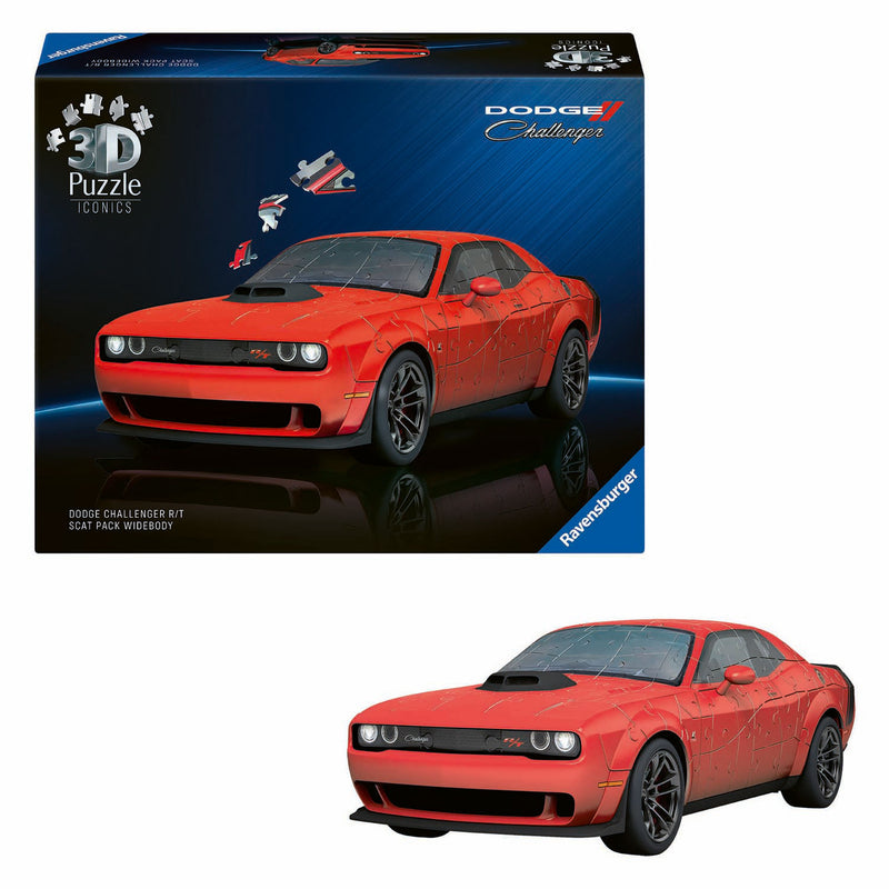 Afbeelding laden in galerijviewer, Ravensburger 3d puzzel iconics dodge challenger - 167st.