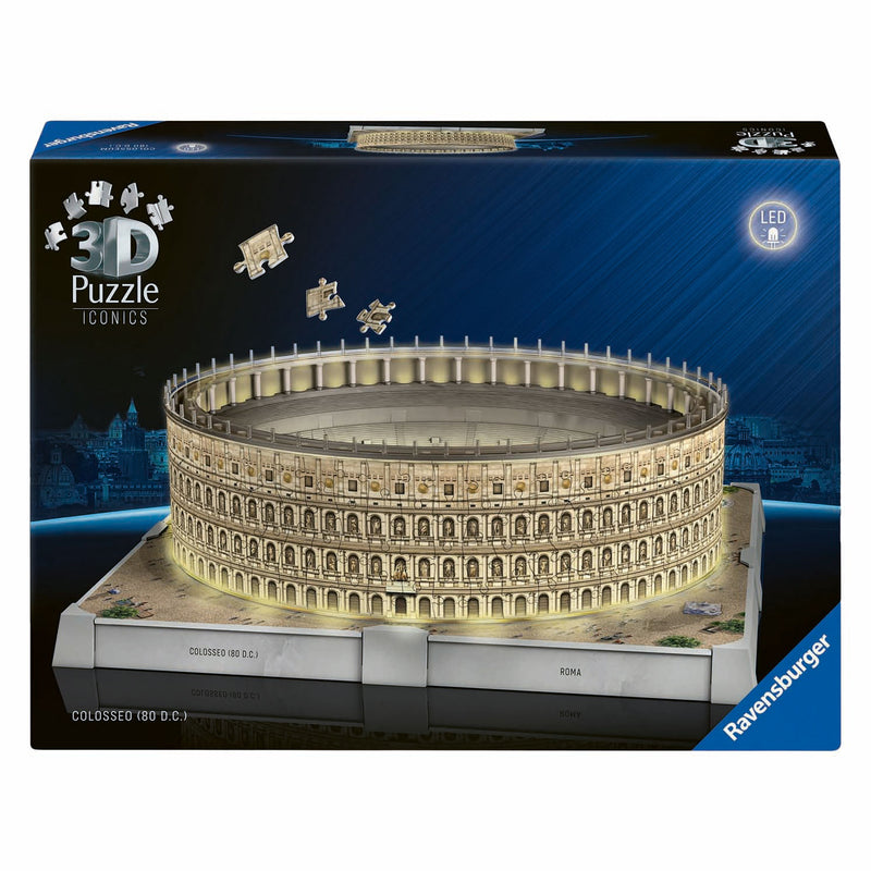 Afbeelding laden in galerijviewer, Ravensburger 3d puzzel iconics colosseum rome - met licht - 291st.