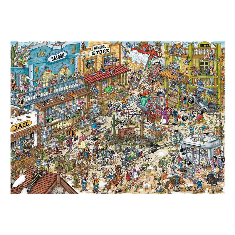 Afbeelding laden in galerijviewer, Ravensburger – ray’s comic series: movie set 1 – western – cartoon legpuzzel – 1000 stukjes
