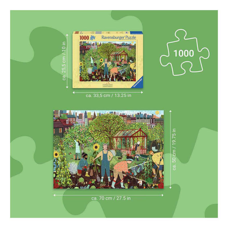 Afbeelding laden in galerijviewer, Ravensburger legpuzzel the allotment - 1000st.