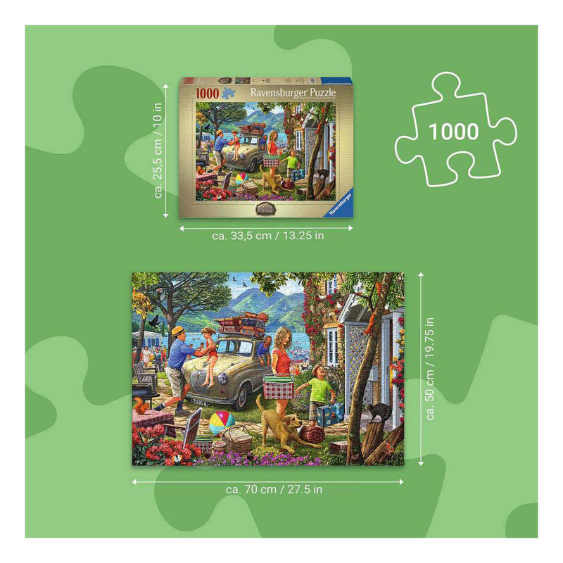 Afbeelding laden in galerijviewer, Ravensburger – holiday cottage – legpuzzel – 1000 stukjes