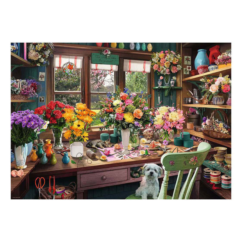 Afbeelding laden in galerijviewer, Ravensburger – my haven no.13: flower arranger – legpuzzel – 1000 stukjes