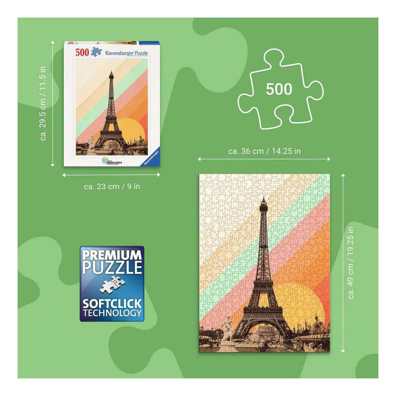 Afbeelding laden in galerijviewer, Ravensburger – parijse regenboog – florent bodart – legpuzzel – 500 stukjes