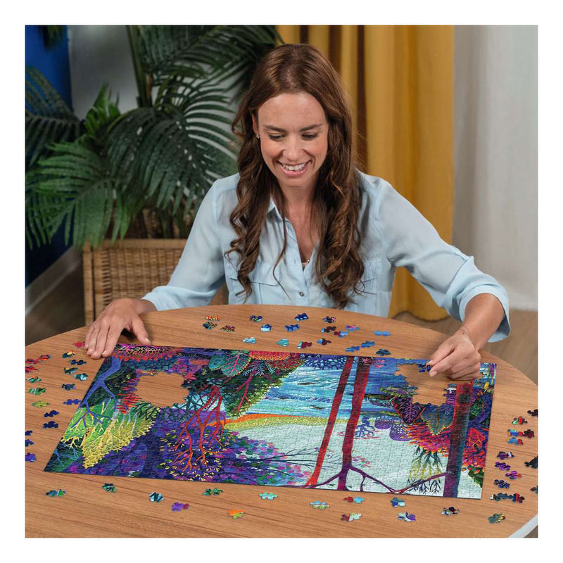 Afbeelding laden in galerijviewer, Ravensburger legpuzzel indigo forest - 1000st.