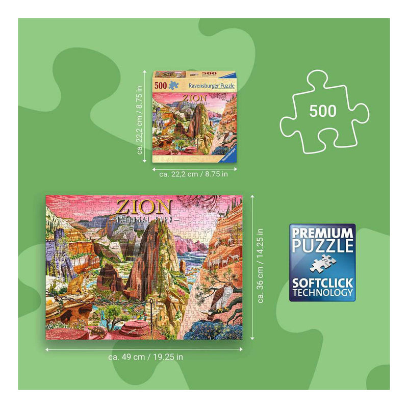 Afbeelding laden in galerijviewer, Ravensburger – zion national park – legpuzzel – 500 stukjes