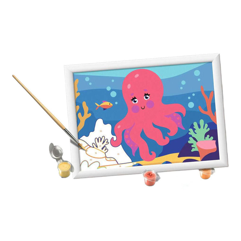 Afbeelding laden in galerijviewer, Ravensburger – creart: octopus (neon) – schilderen op nummer