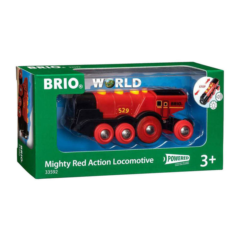 Afbeelding laden in galerijviewer, Brio rode locomotief op batterijen