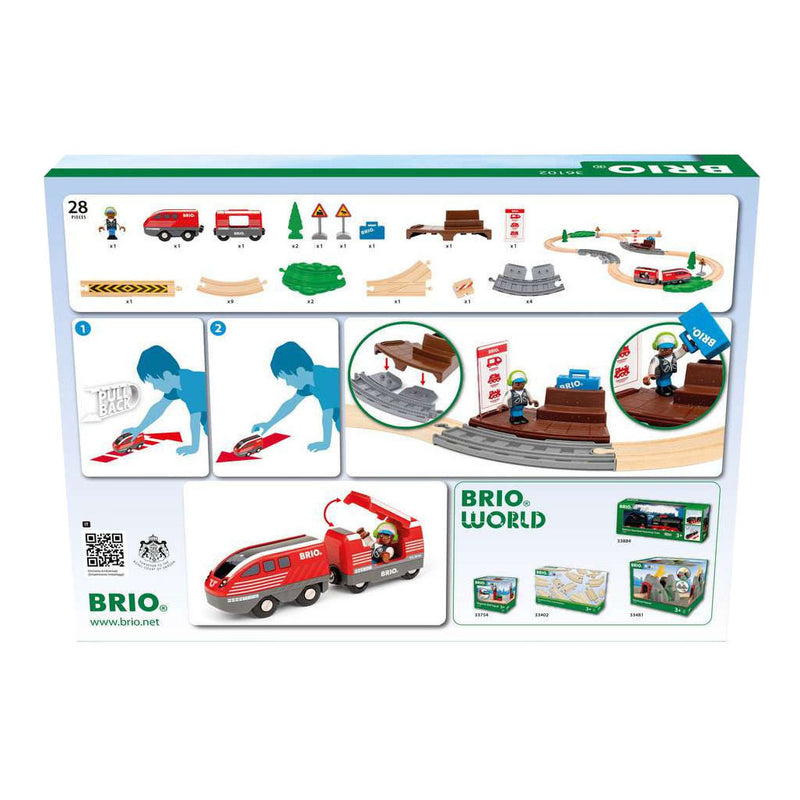 Afbeelding laden in galerijviewer, Ravensburger brio pullback trein set - 28dlg.